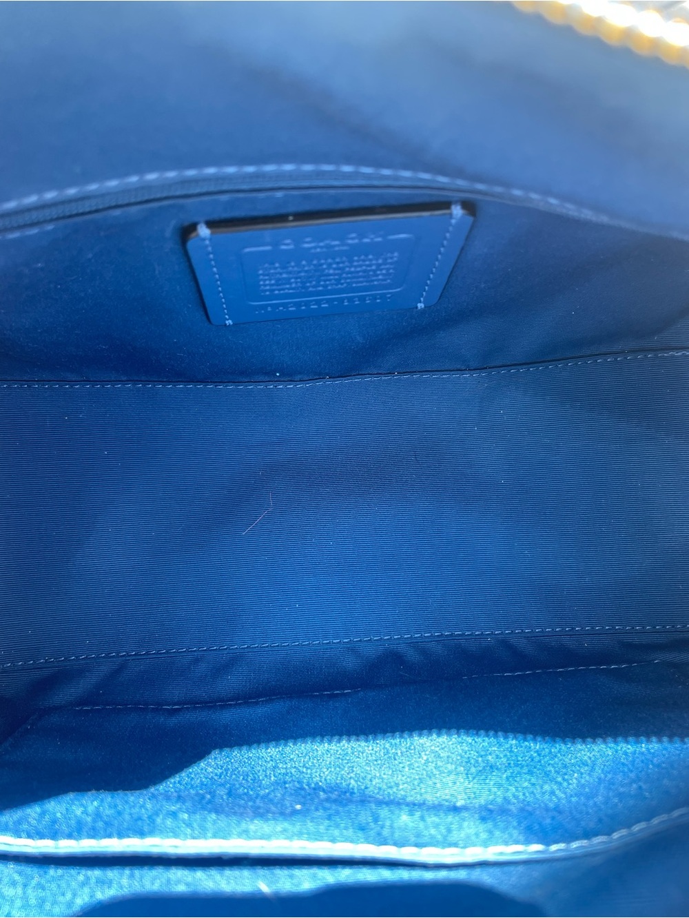 Coach Medium Signature Rowen with Blue Trim - Picture 6 of 9